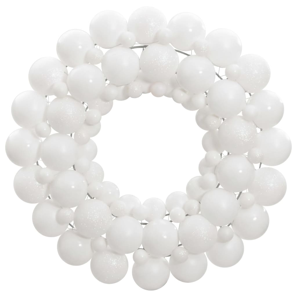 vidaXL Vánoční věnec bílý 45 cm polystyren