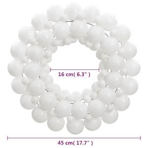 Vánoční věnec bílý 45 cm polystyren - obrázek 4