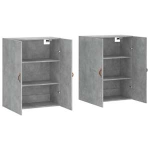 Nástěnné skříňky 2 ks betonově šedé 69,5 x 34 x 90 cm - obrázek 4