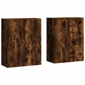 Nástěnné skříňky 2 ks kouřový dub 69,5 x 34 x 90 cm - obrázek 2