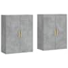 vidaXL seinakapid 2 tk, betoonhall, 69,5 x 34 x 90 cm