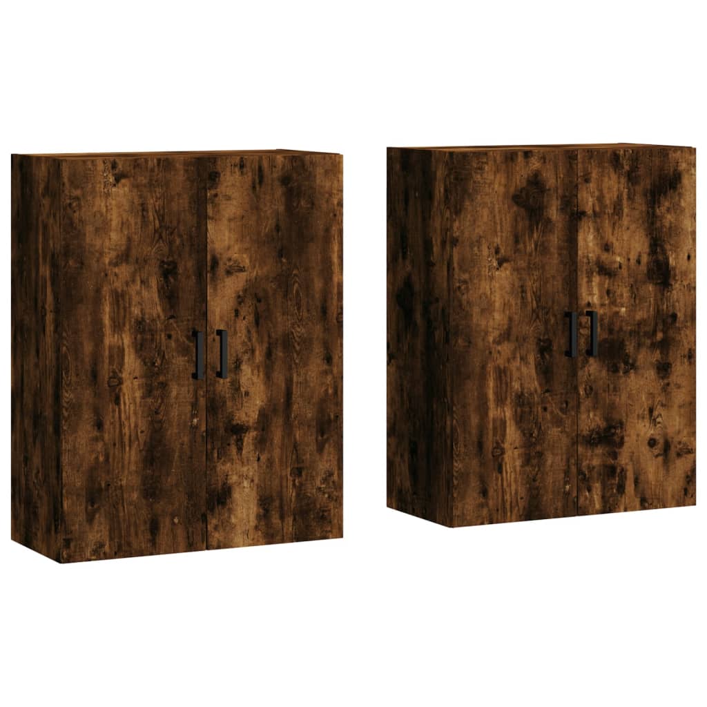 vidaXL Nástěnné skříňky 2 ks kouřový dub 69,5 x 34 x 90 cm