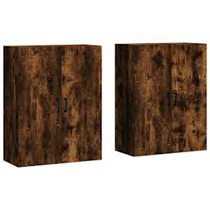 Nástěnné skříňky 2 ks kouřový dub 69,5 x 34 x 90 cm - obrázek 2