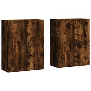 Nástěnné skříňky 2 ks kouřový dub 69,5 x 34 x 90 cm - obrázek 2