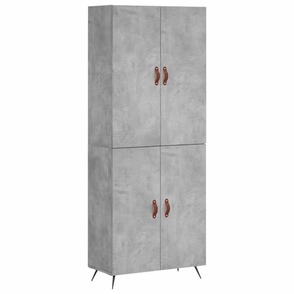 vidaXL k&otilde;rge kapp, betoonhall, 69,5 x 34 x 180 cm,tehispuit