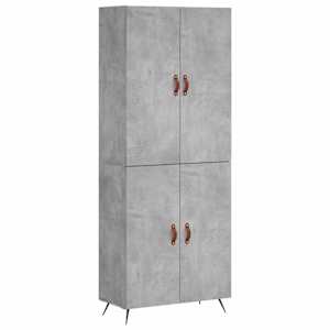 Skříň highboard betonově šedá 69,5x34x180 cm kompozitní dřevo - obrázek 2