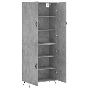Skříň highboard betonově šedá 69,5x34x180 cm kompozitní dřevo - obrázek 4