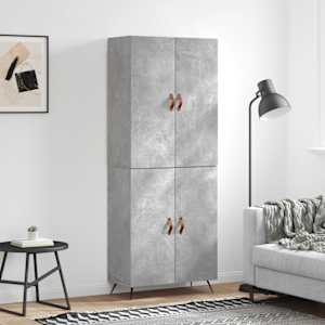 Skříň highboard betonově šedá 69,5x34x180 cm kompozitní dřevo - obrázek 1