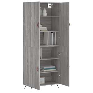 Skříň highboard šedá sonoma 69,5 x 34 x 180 cm kompozitní dřevo - obrázek 3
