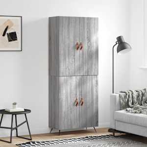 Skříň highboard šedá sonoma 69,5 x 34 x 180 cm kompozitní dřevo - obrázek 1