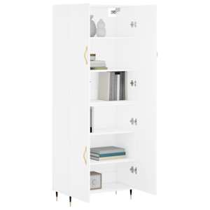 vidaXL Ντουλάπι Λευκό 69,5x34x180 εκ. από Επεξεργασμένο Ξύλο