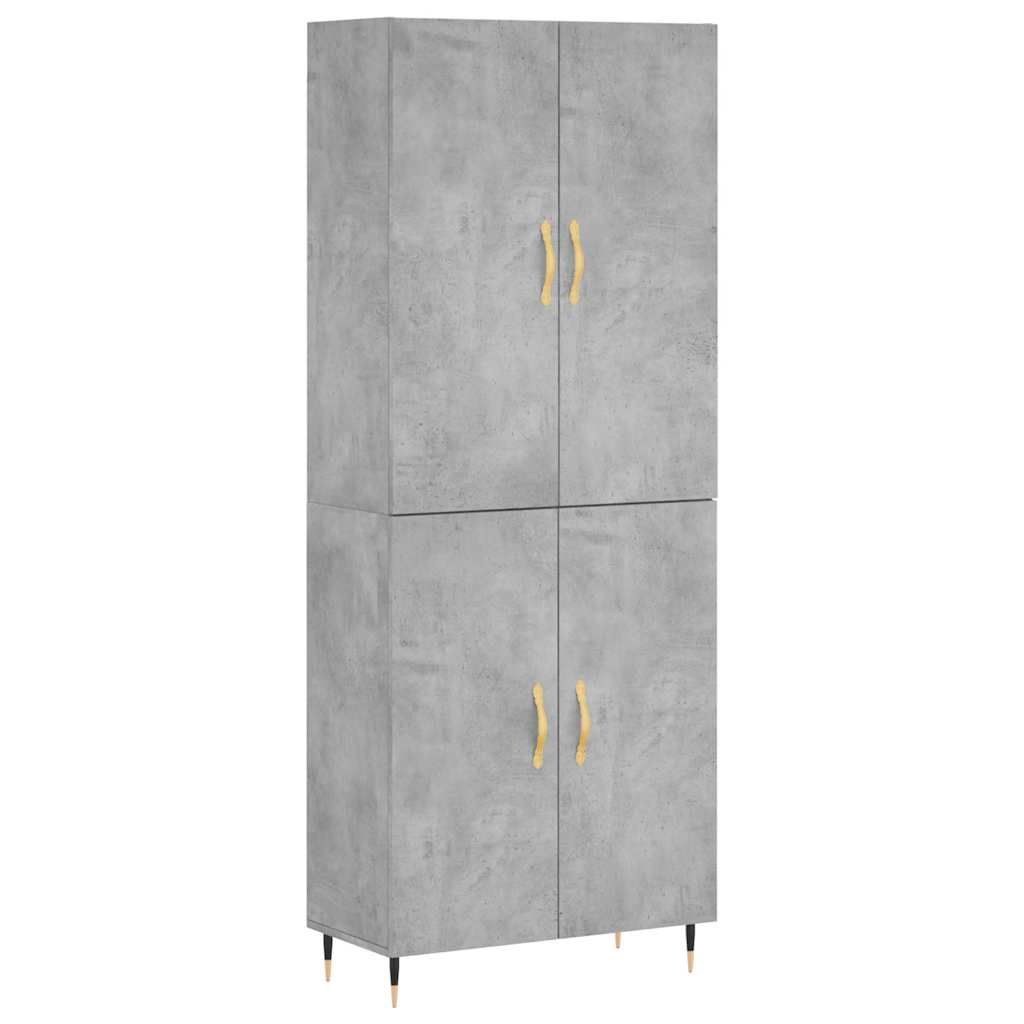 vidaXL Skříň highboard betonově šedá 69,5x34x180 cm kompozitní dřevo