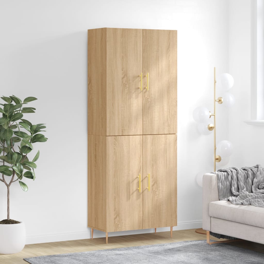 vidaXL Dulap înalt, stejar sonoma, 69,5x34x180 cm, lemn compozit