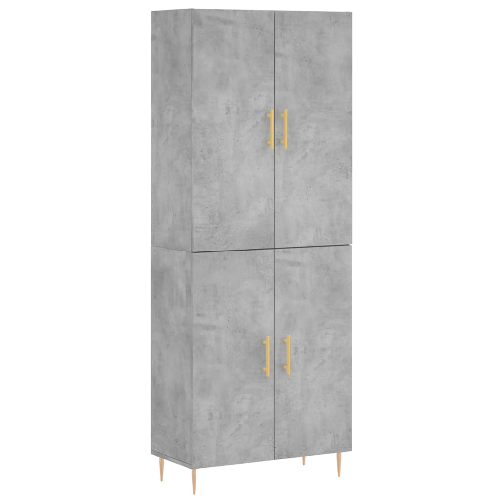 vidaXL Skříň highboard betonově šedá 69,5x34x180 cm kompozitní dřevo