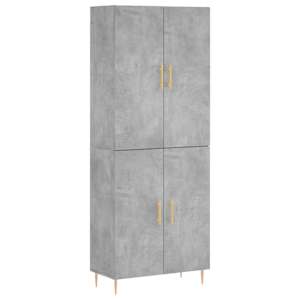 Skříň highboard betonově šedá 69,5x34x180 cm kompozitní dřevo - obrázek 2