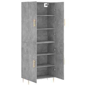 Skříň highboard betonově šedá 69,5x34x180 cm kompozitní dřevo - obrázek 4
