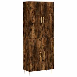 Skříň highboard kouřový dub 69,5 x 34 x 180 cm kompozitní dřevo - obrázek 2
