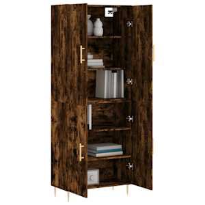 Skříň highboard kouřový dub 69,5 x 34 x 180 cm kompozitní dřevo - obrázek 3