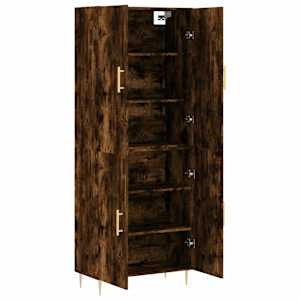 Skříň highboard kouřový dub 69,5 x 34 x 180 cm kompozitní dřevo - obrázek 4