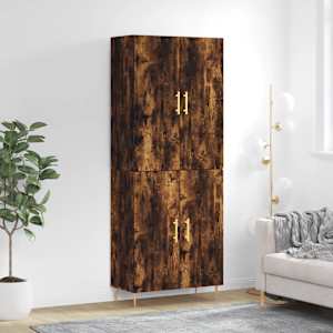 Skříň highboard kouřový dub 69,5 x 34 x 180 cm kompozitní dřevo