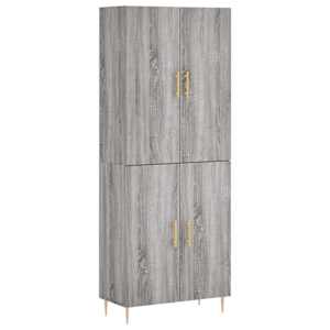 Skříň highboard šedá sonoma 69,5 x 34 x 180 cm kompozitní dřevo - obrázek 2