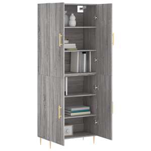 Skříň highboard šedá sonoma 69,5 x 34 x 180 cm kompozitní dřevo - obrázek 3
