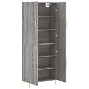 Skříň highboard šedá sonoma 69,5 x 34 x 180 cm kompozitní dřevo - obrázek 4