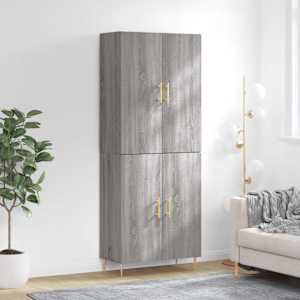 Skříň highboard šedá sonoma 69,5 x 34 x 180 cm kompozitní dřevo - obrázek 1
