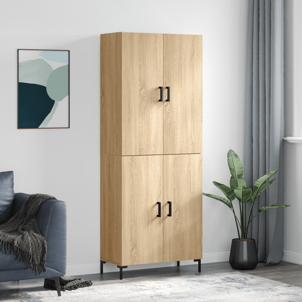vidaXL Dulap înalt, stejar sonoma, 69,5x34x180 cm, lemn compozit