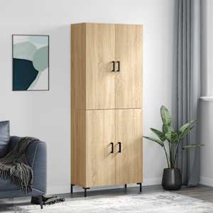 Skříň highboard dub sonoma 69,5 x 34 x 180 cm kompozitní dřevo - obrázek 1