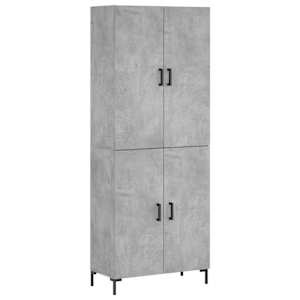 Skříň highboard betonově šedá 69,5x34x180 cm kompozitní dřevo - obrázek 2