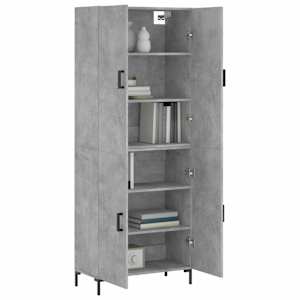 Skříň highboard betonově šedá 69,5x34x180 cm kompozitní dřevo - obrázek 3