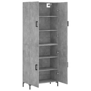 Skříň highboard betonově šedá 69,5x34x180 cm kompozitní dřevo - obrázek 4