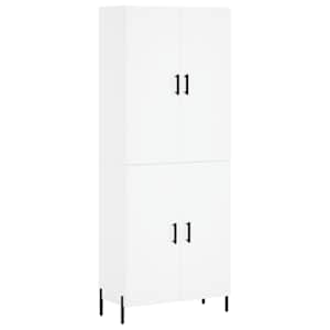 Skříň highboard bílá 69,5 x 34 x 180 cm kompozitní dřevo - obrázek 2