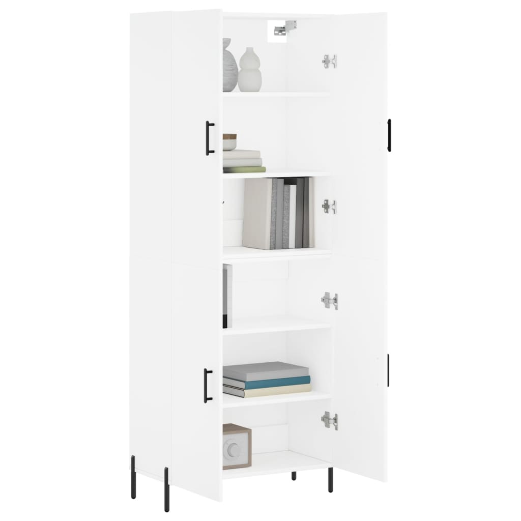 vidaXL Hoge kast 69,5x34x180 cm bewerkt hout wit