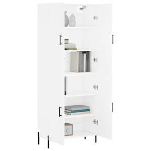 Skříň highboard bílá 69,5 x 34 x 180 cm kompozitní dřevo - obrázek 3