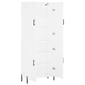 Skříň highboard bílá 69,5 x 34 x 180 cm kompozitní dřevo - obrázek 4