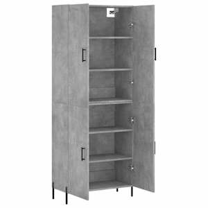 Skříň highboard betonově šedá 69,5x34x180 cm kompozitní dřevo - obrázek 4
