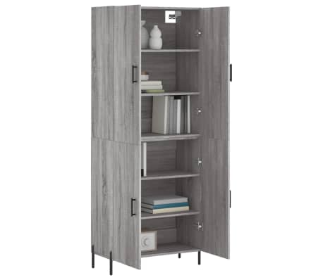 vidaXL Highboard Grau Sonoma 69,5x34x180 cm Holzwerkstoff