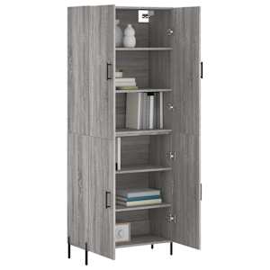 Skříň highboard šedá sonoma 69,5 x 34 x 180 cm kompozitní dřevo - obrázek 3