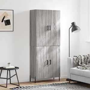 Skříň highboard šedá sonoma 69,5 x 34 x 180 cm kompozitní dřevo - obrázek 1