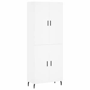 Skříň highboard bílá 69,5 x 34 x 180 cm kompozitní dřevo - obrázek 2