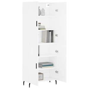 Skříň highboard bílá 69,5 x 34 x 180 cm kompozitní dřevo - obrázek 3