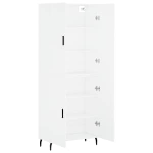 Skříň highboard bílá 69,5 x 34 x 180 cm kompozitní dřevo - obrázek 4