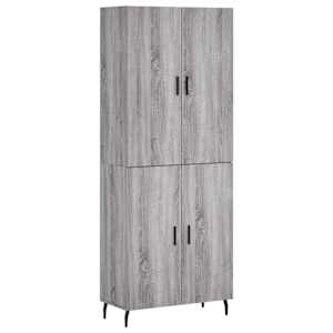 Skříň highboard šedá sonoma 69,5 x 34 x 180 cm kompozitní dřevo - obrázek 2