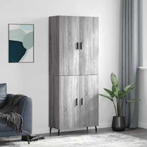 Skříň highboard šedá sonoma 69,5 x 34 x 180 cm kompozitní dřevo - obrázek 1