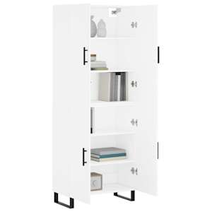 Skříň highboard bílá 69,5 x 34 x 180 cm kompozitní dřevo - obrázek 3
