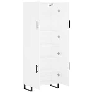 Skříň highboard bílá 69,5 x 34 x 180 cm kompozitní dřevo - obrázek 4