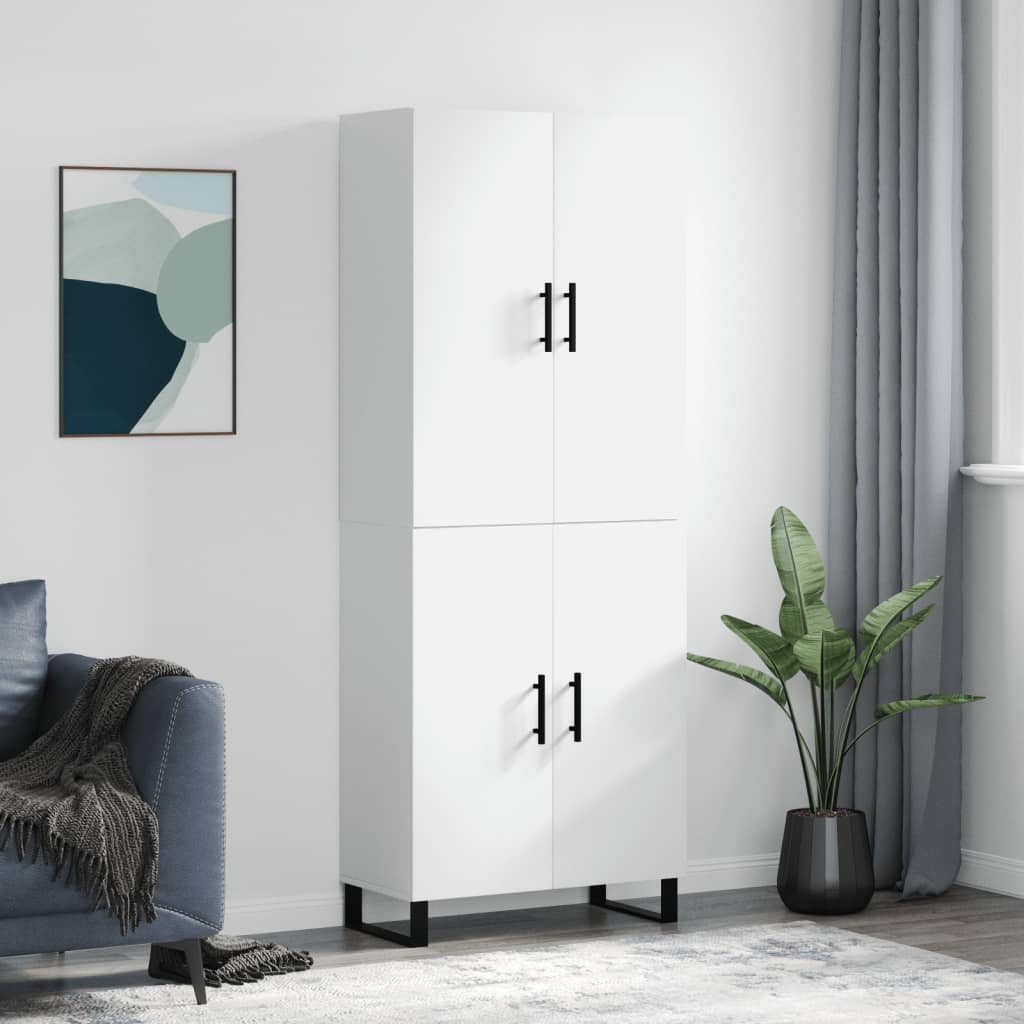 Skříň highboard bílá 69,5 x 34 x 180 cm kompozitní dřevo