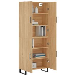 Skříň highboard dub sonoma 69,5 x 34 x 180 cm kompozitní dřevo - obrázek 3